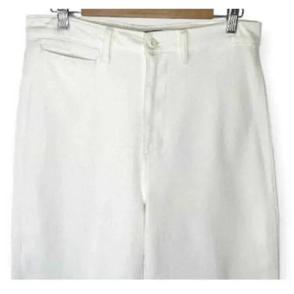 Quince Women's Stretch Cotton Twill Wide-Leg Crop Pants sz 27 Ivory/White NWT - Picture 4 of 5